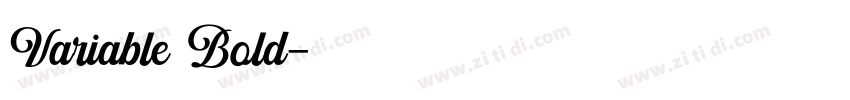 Variable Bold字体转换 Variable Bold字体转换